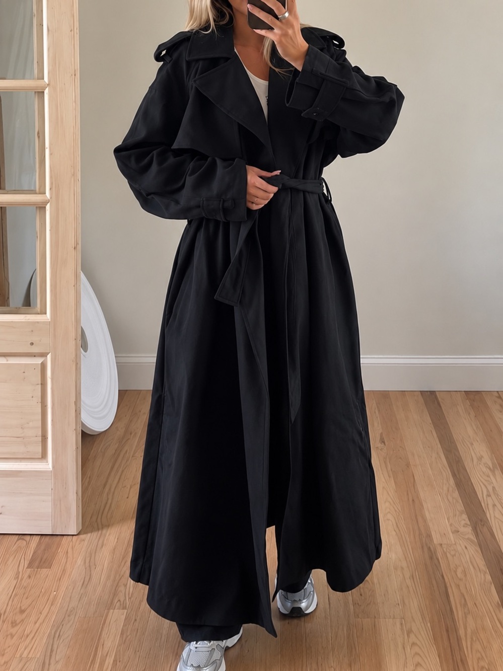 Skims Boyfriend Fleece Oversized Trench Coat - Picture 1 of 12